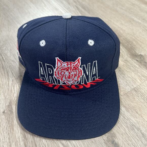 Vintage Arizona Wildcats Hat Snapback College #1 Apparel Blue Wool Blend Cap USA - Picture 1 of 8